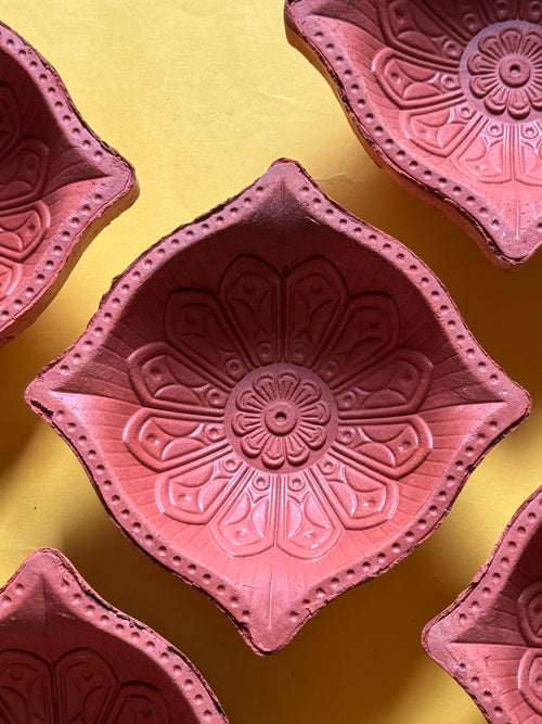 Chandra Kamal Akhand Diya Set of 4